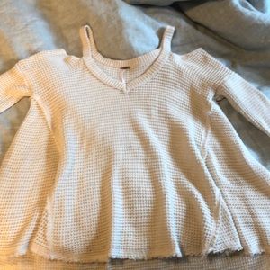 Free People Moonshine Thermal Cold Shoulder Top